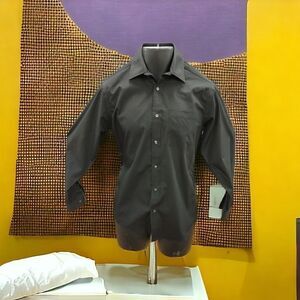 MEN'S A (2) Z BLACK CLASSIC FIT LONG SLEEVE SPORT SHIRT. GM084143.